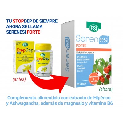 SERENESI FORTE (60 TABLETAS) de ESI ESI 03010410 Estados emocionales, ansiedad, estrés, depresión, relax salud.bio