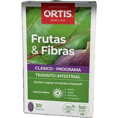 Frutas y Fibras Clásico 30 comprimidos de Ortis Laboratorio Ortis ORT-89062 Laxantes salud.bio