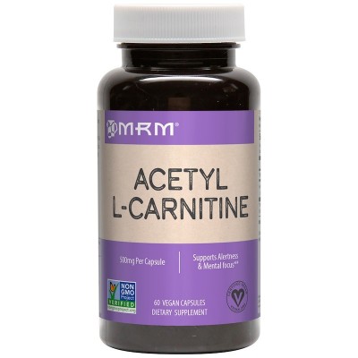 Acetil L-Carnitina, 500 mg, 60 cápsulas vegatales de MRM MRM Nutrition MRM-85003 Aminoácidos salud.bio