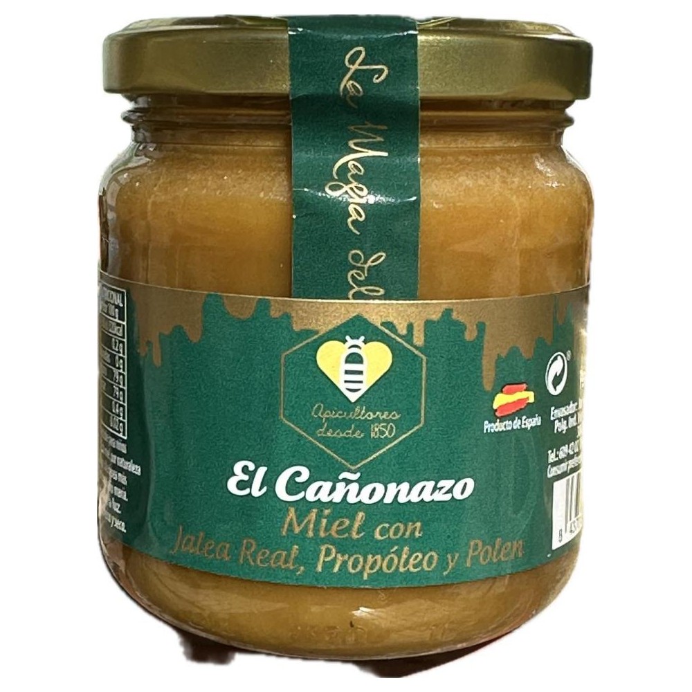 El Cañonazo Miel con Jalea Real Propóleo y Polen d La Magia del colmenar MAG-23980 Miel, Polen, Jalea Real, Propolis salud.bio