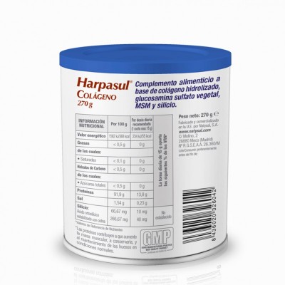 Harpasul Colágeno alta absorción, sabor vainilla, 270g de Natysal Natysal NAT-32604 Articulaciones, Huesos, Tendones y Muscul...