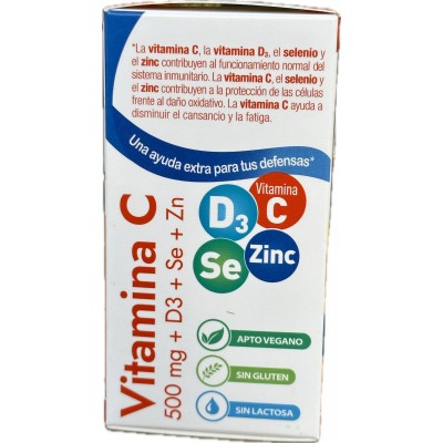 Vitamina C 1000mg. + D3 + ZINC PROTECSAPIN triple acción de Natysal Natysal 13745 Vitamina C salud.bio