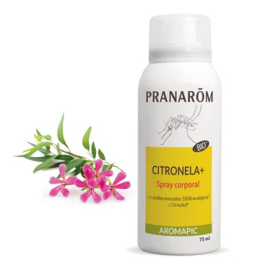 Spray corporal Citronela+ 75+25 ml de Pranarôm Pranarom PRA-53165 Aceites esenciales uso topico salud.bio