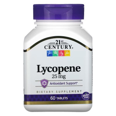 Licopeno, 25 mg, 60 comprimidos de 21st Century 21ST Century HealthCare CEN-22400 Antioxidantes salud.bio