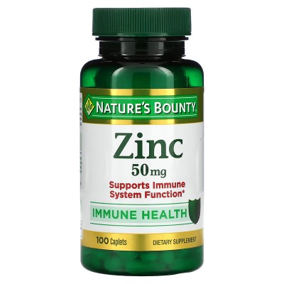 Zinc 50 mg, 100 ó 200 comprimidos de Nature's Bounty Nature'S Bounty  Sistema inmunitario salud.bio