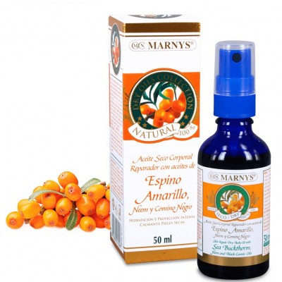 ACEITE SECO CON ESPINO AMARILLO, NEEM Y COMINO NEGRO DE MARNYS Marnys AP211 Uso tópico salud.bio