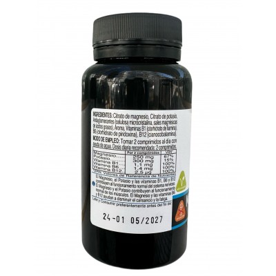 Magnesio + Potasio + B1, B6, B12, 60 comprimidos de Novadiet Novadiet NOV-53539 Articulaciones, Huesos, Tendones y Musculos, ...