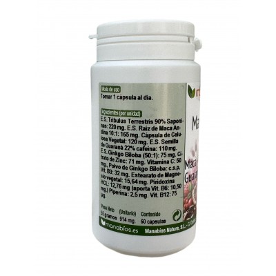 ManaComplex Vigor XY (para él) NUEVA FORMULA 60 cápsulas vegetales de MANABIOS Manabios MAN-111913 Salud Sexual y Fertilidad ...