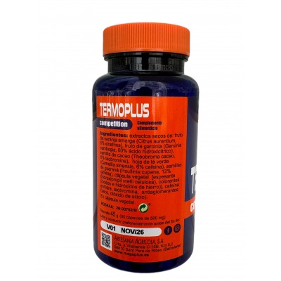 Termoplus competición (termogénico) 90 Cápsulas de Megaplus Megaplus MEG-06285 Control de Peso salud.bio