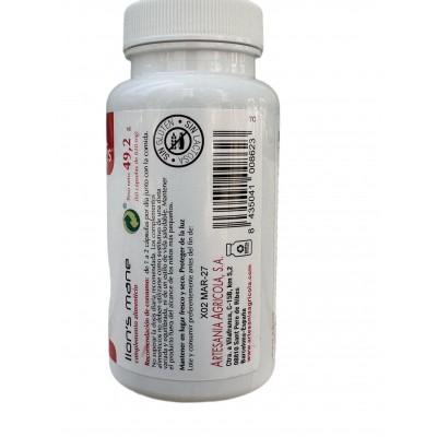 Melena de León (Lion's Mane) 500mg 60 Cápsulas Vegetales de Plantis Artesania Agrícola PLA-00862 Plantas Medicinales salud.bio