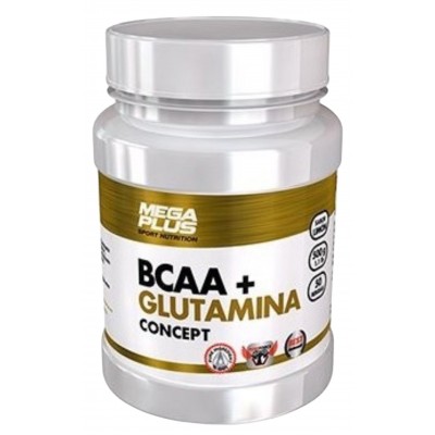BCAA + Glutamina CONCEPT 500g de Megaplus Megaplus BCAA+G Aminoácidos salud.bio