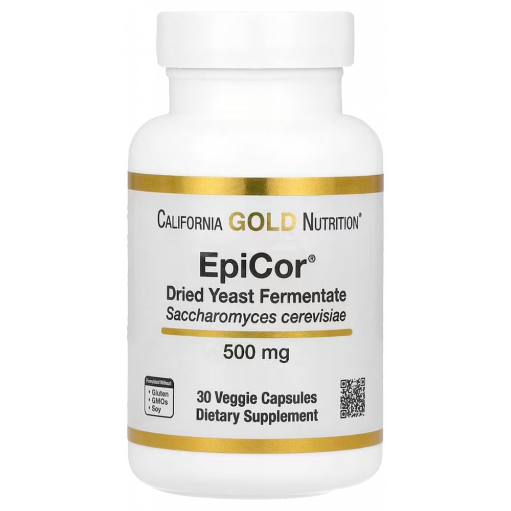 EpiCor, Fermento de levadura seca, 500 mg, 30 cápsulas vegetales de California Gold Nutrition California+Gold+Nutrition CGN-0...