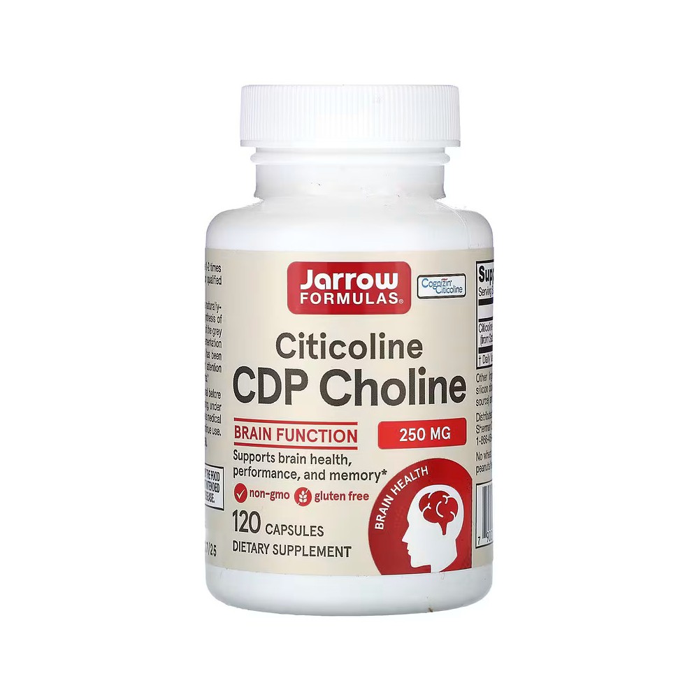 Citicolina, Colina CDP, 250 mg, 120 cápsulas de Jarrow Formulas Jarrow Formula JRW-18014 Ayuda Funcion Celebral salud.bio