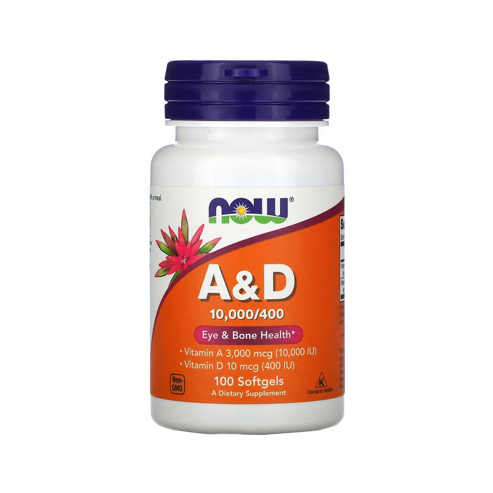 Vitamina A y D, 100 cápsulas blandas de NOW Foods NOW Foods NOW-00350 Vitamina A y D salud.bio