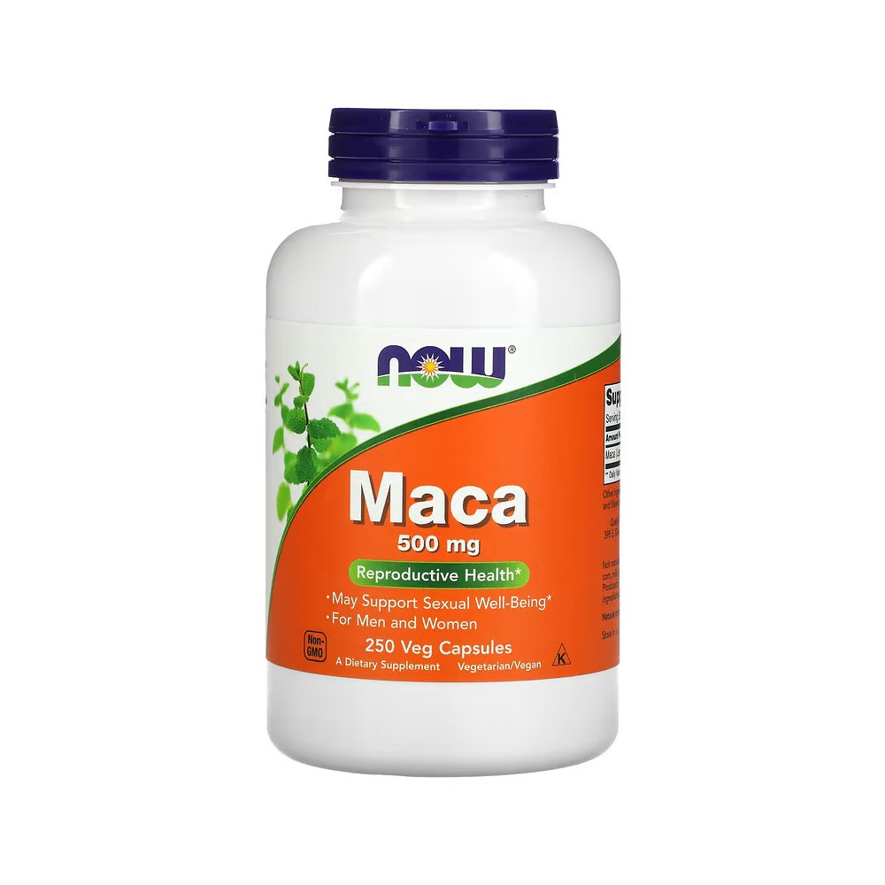Maca 500 mg 250 Cápsulas Vegetales de Now Foods NOW Foods NOW-04762 Salud Sexual y Fertilidad salud.bio
