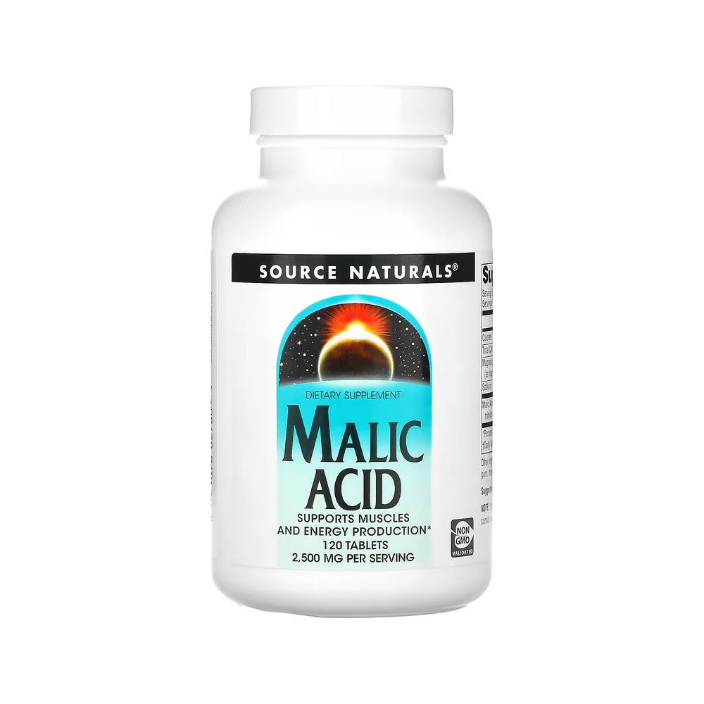 Ácido málico y Magnesio, 2500 mg, 120 comprimidos de Source Naturals Source Naturals® SNS-02780 Suplementos Minerales  salud.bio