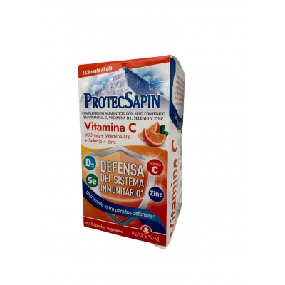 Vitamina C 1000mg. + D3 + ZINC PROTECSAPIN triple acción de Natysal Natysal 13745 Vitamina C salud.bio