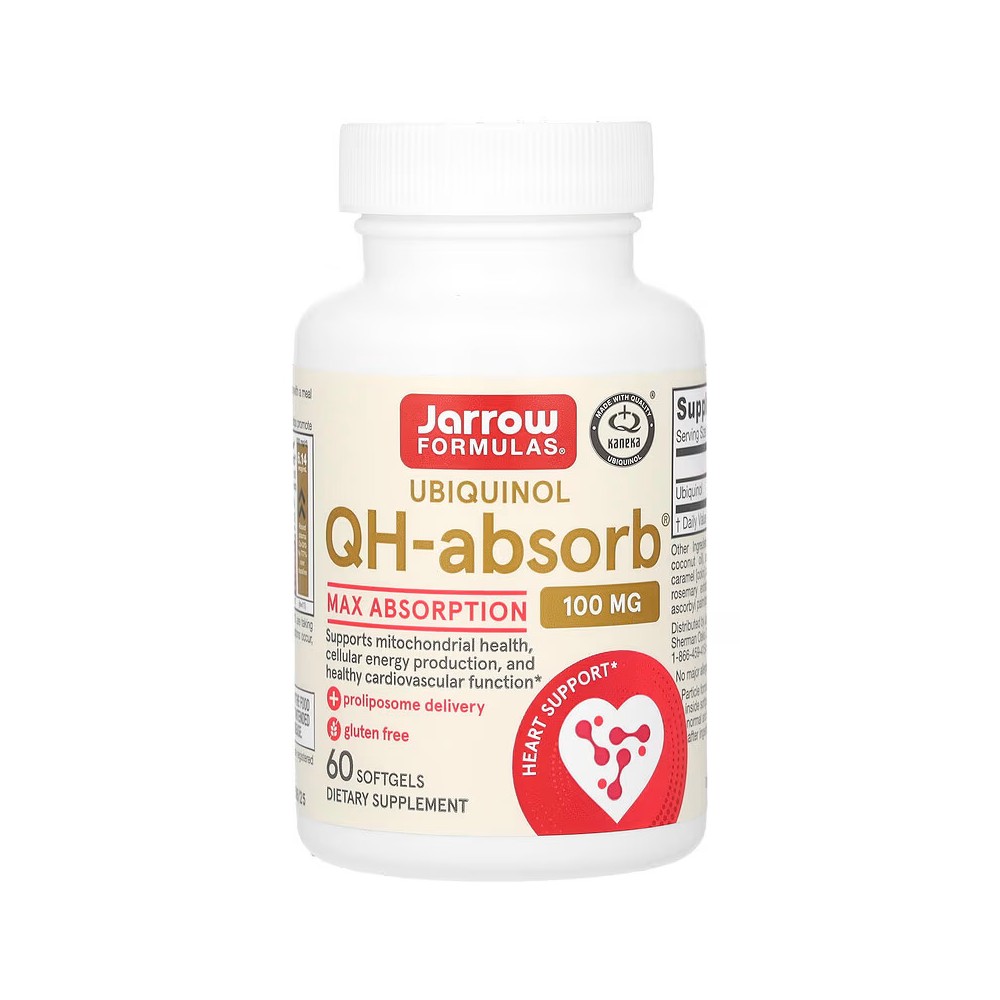 Ubiquinol QH-Absorb, Máxima absorción, 100 mg, 60 cápsulas blandas de Jarrow Formulas Jarrow Formula JRW-06019 Antioxidantes ...