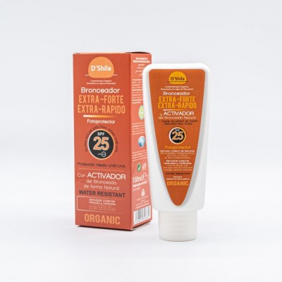 FOTOPROTECTOR BRONCEADOR Extra-forte Extra-Rapido SPF25 Orgánico 100ml de D´Shila D´Shila DSH-85663 Protectores solares salud...