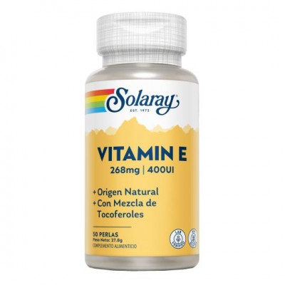 Vitamina E 268mg 400Ui en 50 perlas de Solaray SOLARAY SOL-63336 Vitamina E salud.bio