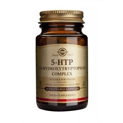 5 HTP 100mg (L-5-Hidroxitriptofano 5-HTP) complex Cápsulas vegetales de Solgar SOLGAR  Estados emocionales, ansiedad, estrés,...