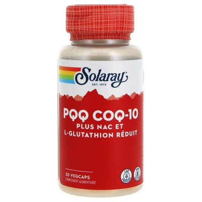 PQQ & CoQ10 con glutathione & NAC 30 Cápsulas vegetales de Solaray SOLARAY SOL-35261 Sistema circulatorio salud.bio