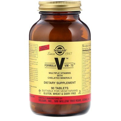 Multi vitaminico Fórmula VM 75 Comprimidos de Solgar SOLGAR VM-75 Vitaminas y Minerales salud.bio