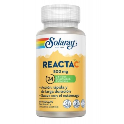 Reacta C™ 500mg de 60 comprimidos Apto para veganos de Solaray SOLARAY SMI-55962 Vitamina C salud.bio